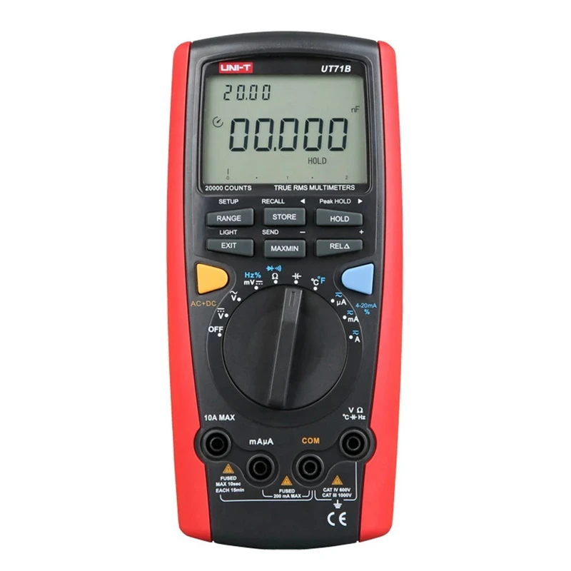 

Цифровой мультиметр UNI-T UT71B, профессиональный измеритель емкости и емкости, с автоматическим выбором диапазона