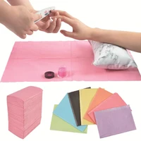 foldable nail polish disposable hand cushion holder tablecloth lint paper pad nails art cleaning hand mat napkin manicure tools