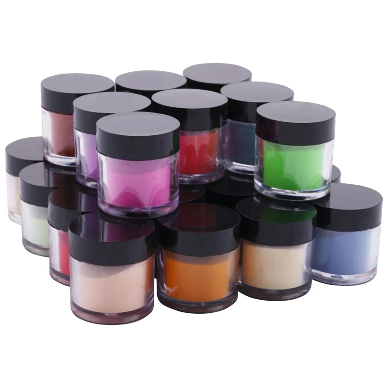 

24 Colors Acrylic Powder Set For Nail Art 3D DIY Tips Decoration
