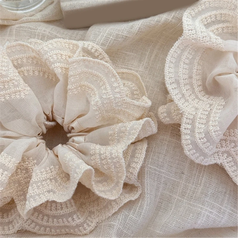 Темпераментная эластичная веревка для волос с кружевной отделкой резинка