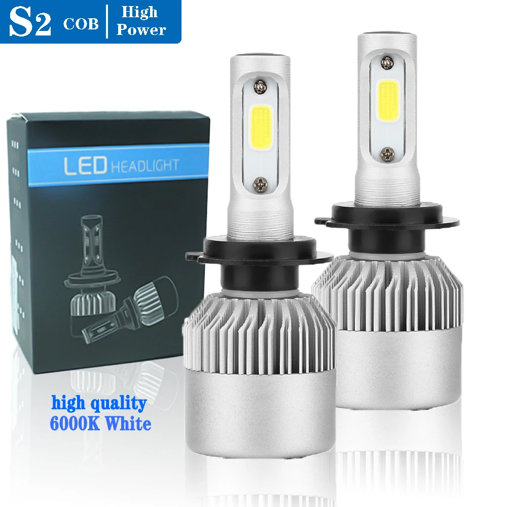 

FSTUNING s2 h7 Led headlight bulb 72w 8000lm h7 h11 h4 12v COB hir2 9012 6500k Led headlight fog light super quality f5d k5c led