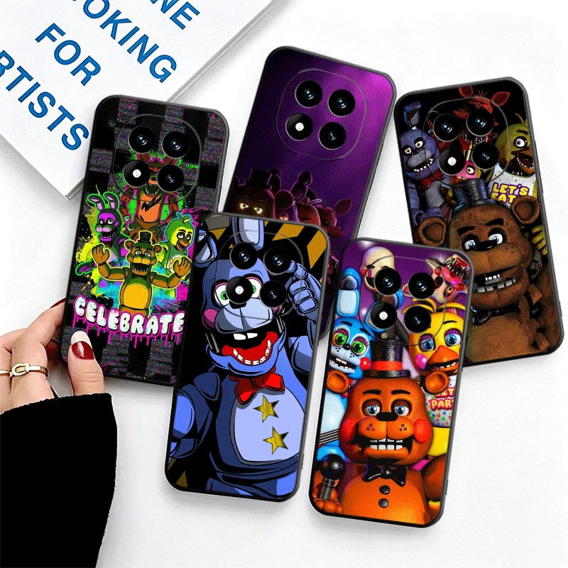 Фото Мягкий чехол для телефона Xiaomi Redmi Note 15 14 13 12 Pro Plus Five N-Nights At F-Freddys 12S 11S 4G 11T 5G 10S 11E, черный чехол-накладка №5