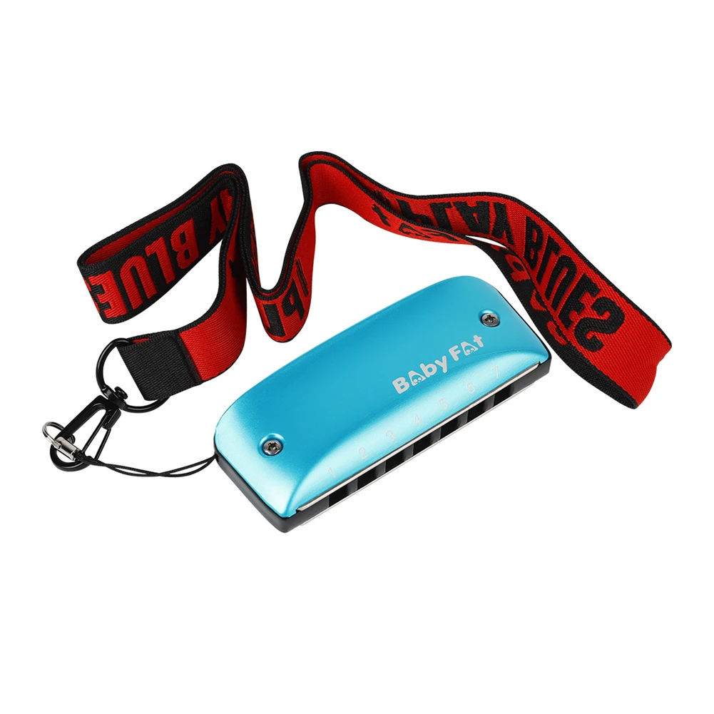 

Brand New Harmonica Phosphor Bronze With Lanyard 7 Hole Harmonica BAby FAt Diatonic Harmonica Key Of C D F G A Bb