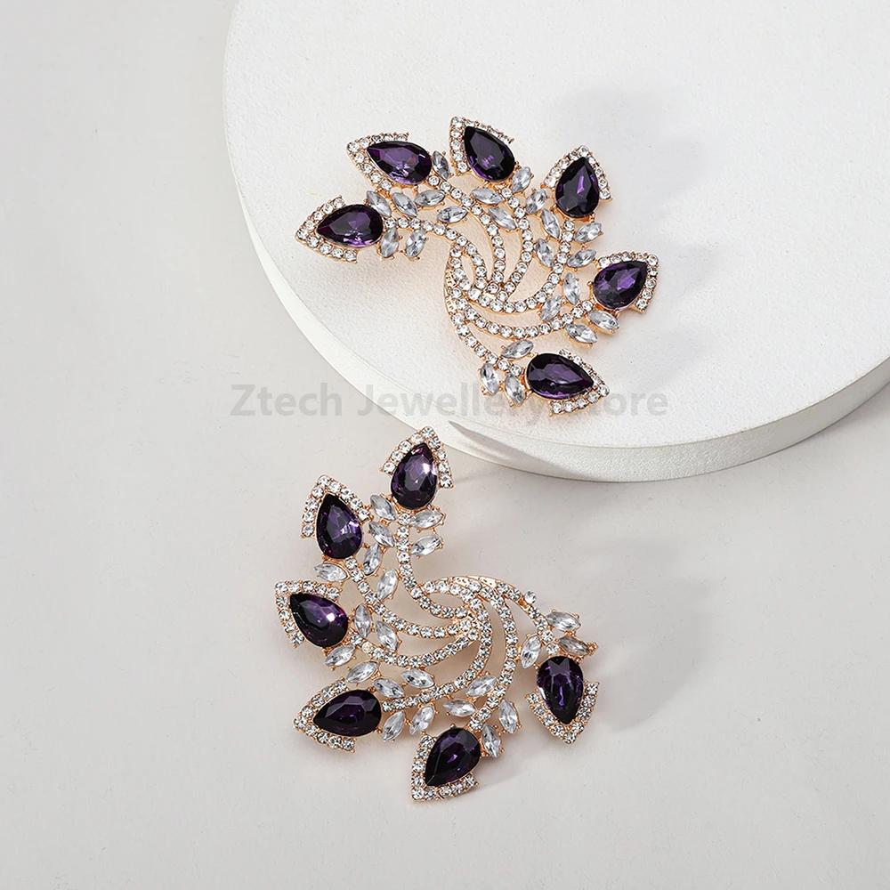 Женские серьги-гвоздики в богемном стиле большие геометрические серьги на