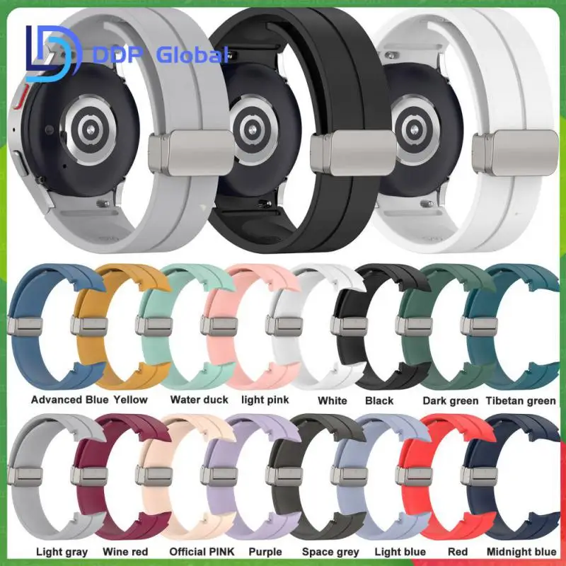 

Universal Titanium Watch Strap Folding Buckle Silicone Mini Strap Replacement Strap Comfortable Watch Band Wrist Strap Flexible