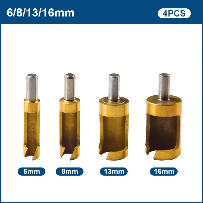 

Набор сверл XCAN 4 шт. с титановым покрытием для дерева 6/8/13/16 мм