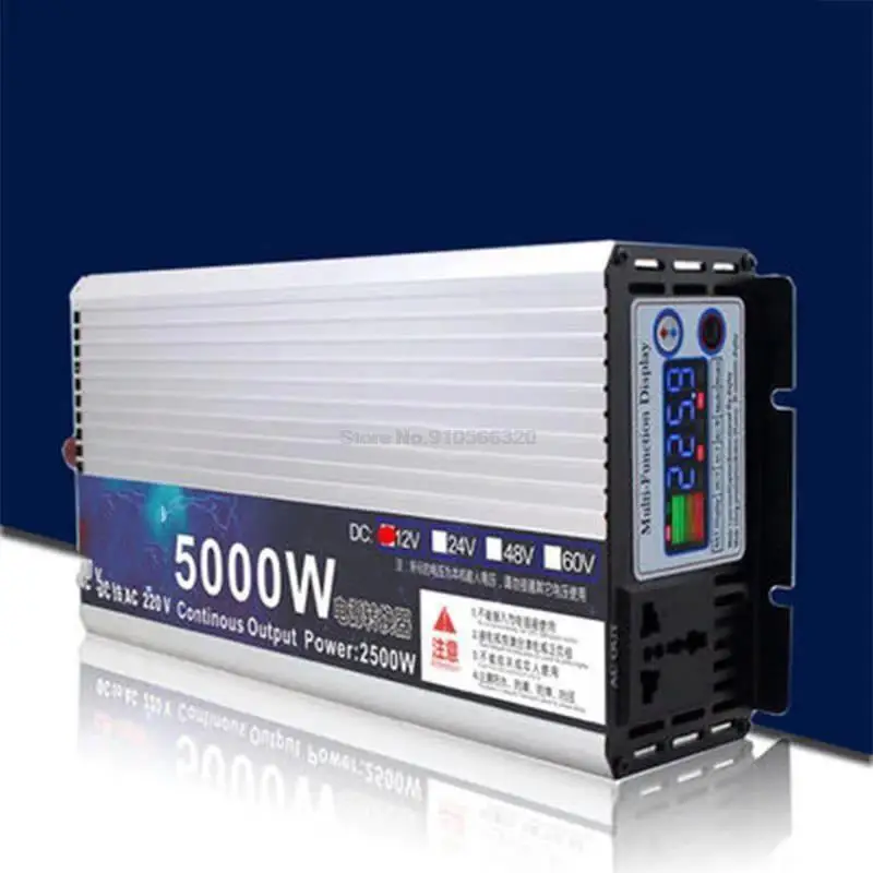 

CJ-5000W корпус из алюминиевого магниевого сплава, корректирующая волна, цифровой дисплей, фотоинвертор, фотоконвертер, солнечный бытовой авто...