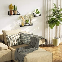 Floating Shelves Wall Mounted Set Rustic Wood Wall Storage Shelves for Bedroom  Living Room  Bathroom  Kitchen  Office