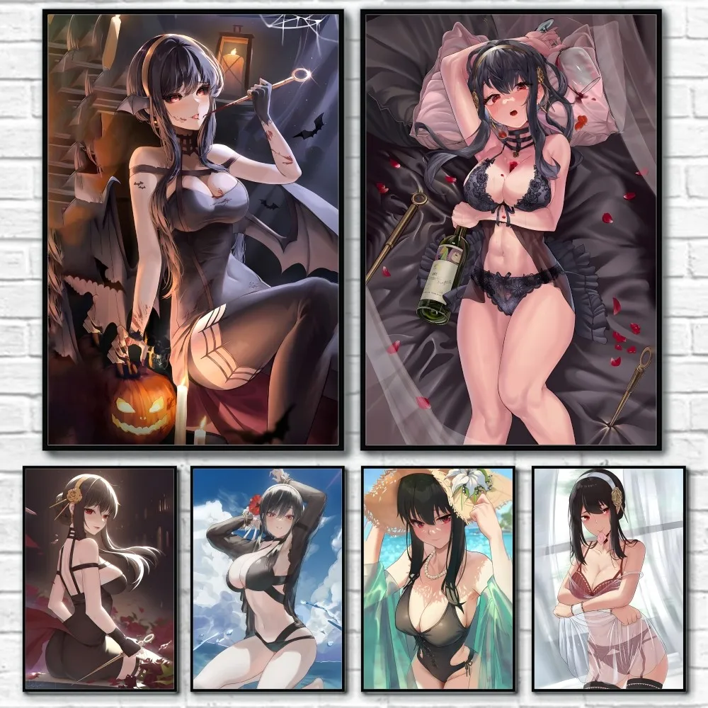 Y-Yor Briar S-Spy F-Family Sexy Poster Sticky Wall Art Printing Waterproof Home Living Bed Room Bar Aesthetic Decor