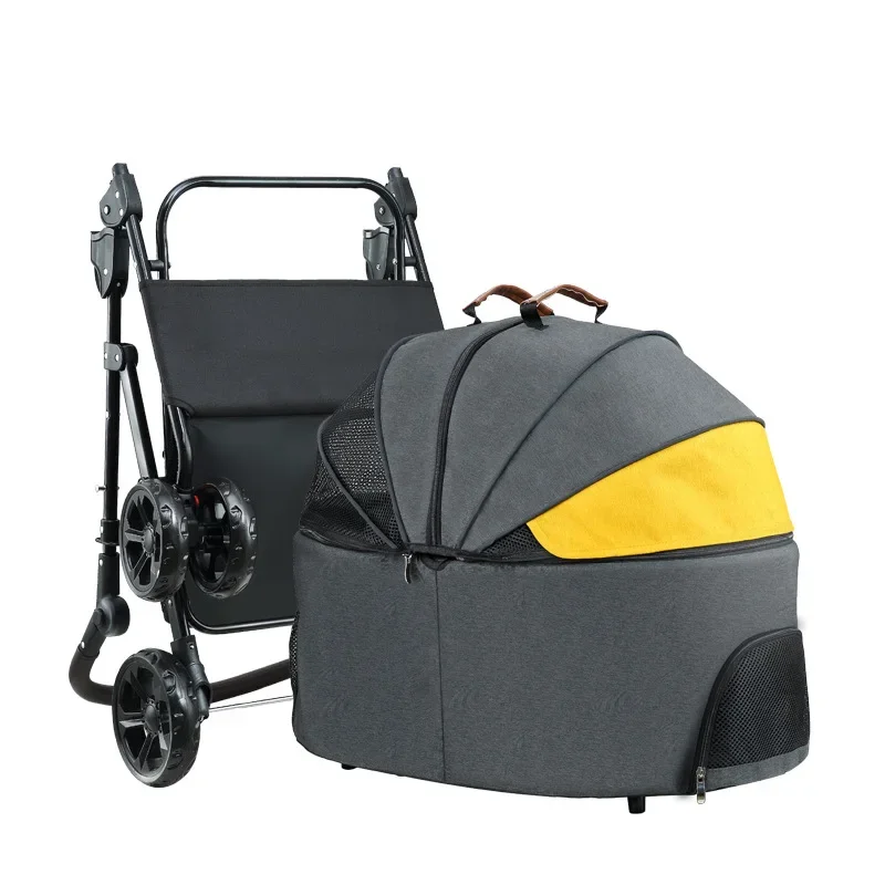 Коляска для домашних животных легкая складная разделенная транспортная средних