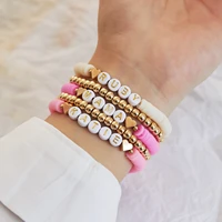 5pcsset round letters beads bracelet set for women multicolor gold color boho mama love bracelets adjustable mother%e2%80%99s day gifts