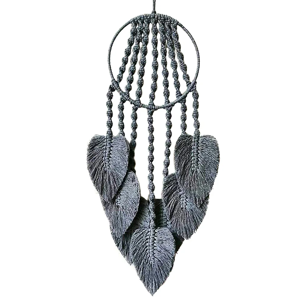 

Hanging Decoration Mat Leaf-shaped Tapestry Weave Soft And Comfortable For Living Room Garden Bedroom Hand-woven Home Décor