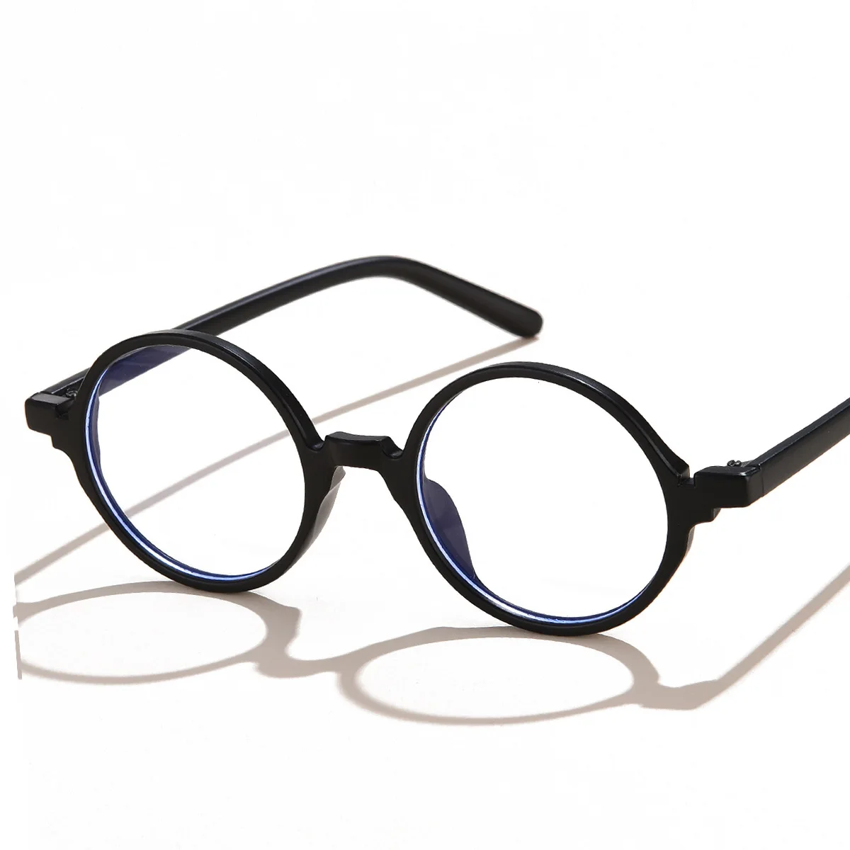 

New Retro Fashion Small Frame Round Men's Flat Mirror Men's Literary Anti-blue Light Women's Glasses Frame Goggles UV400