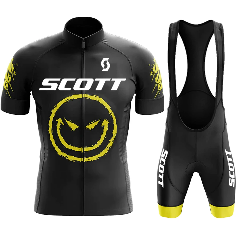 

Cycling Bib Clothing Men's Suit SCOTT Clothes Man Summer 2022 Jersey Sportswear Shorts Jacket Bycicle Professional Shirt Uniform