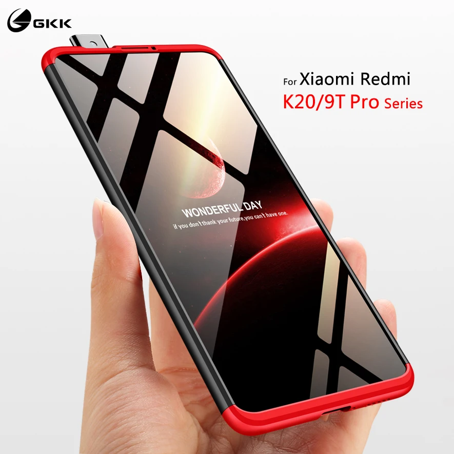 

3 в 1 чехол GKK для Xiaomi Redmi k20 pro, полноразмерный противоударный мягкий матовый жесткий чехол из поликарбоната для Xiaomi mi 9t pro, чехол, оболочка