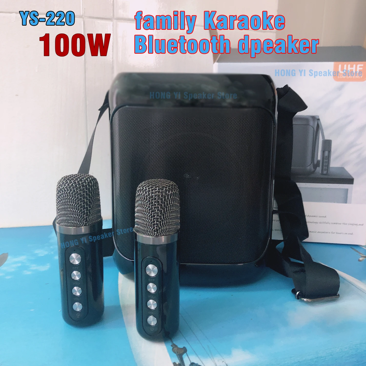 

YS-220 New 100W Peak High Power Bluetooth Speakers Portable Sound Box Equipment With Wireless Mic Outdoor Family Karaoke Speaker