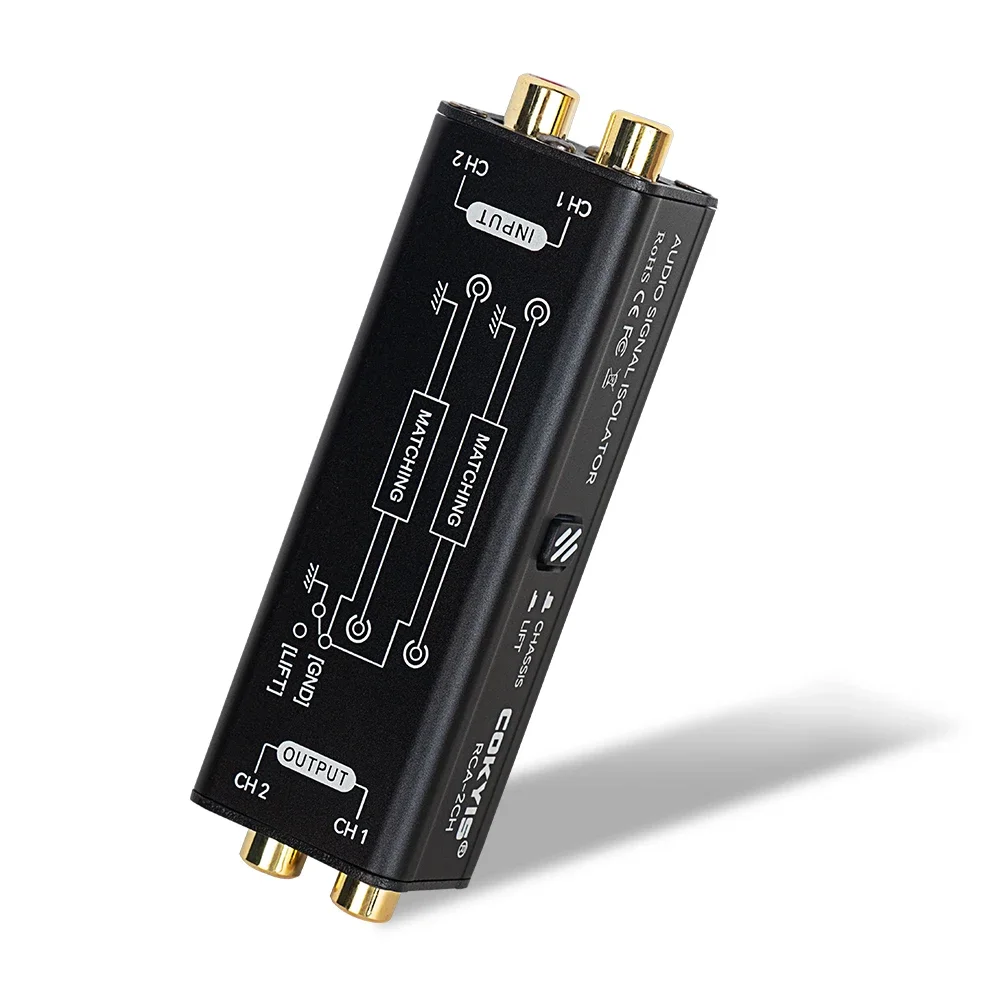 1 шт. PRO AV2 2CH Hi-Fi аудио изолятор контура заземления шумовой фильтр RCA шумоизолятор