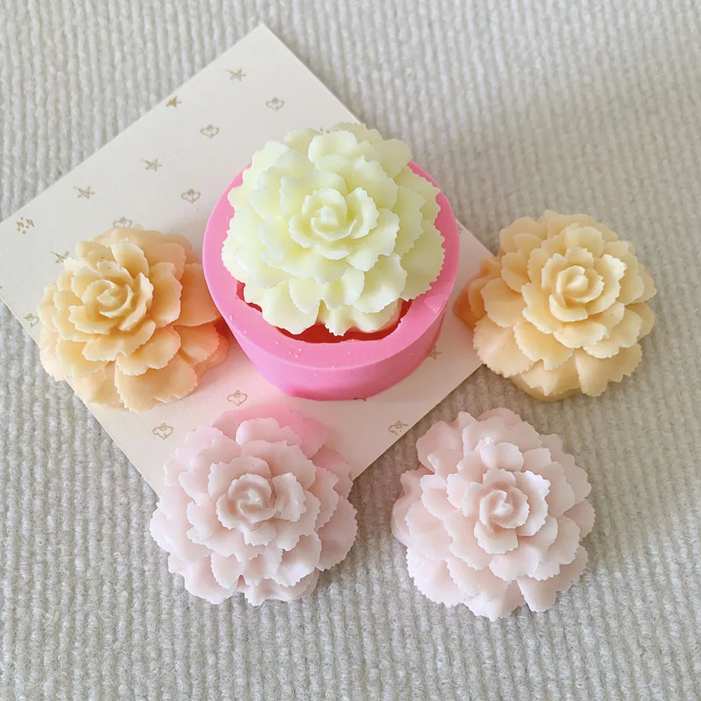 3D форма для свечей с гвоздиком силиконовая цветов мыла помадки украшения торта