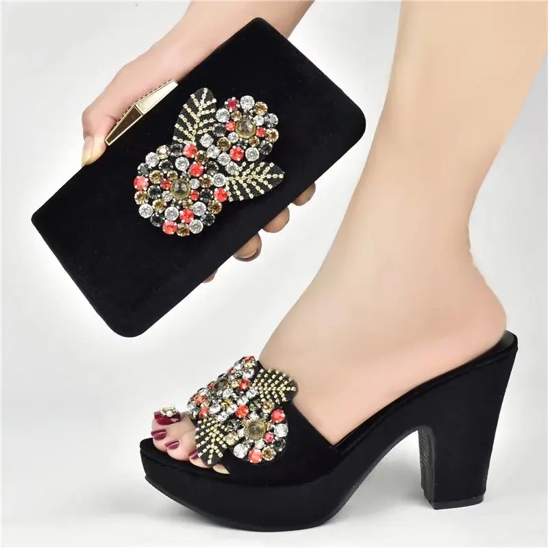 Doershow хорошая цена итальянская стандартная африканская Свадебная обувь и сумка