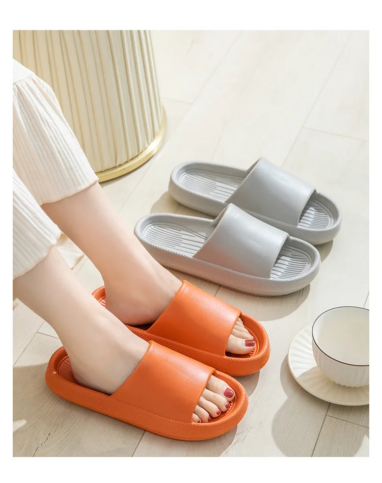 

2023 Slippers summer home bathroom bath anti-slip anti-odor thick bottoming couple eva women's slippers
