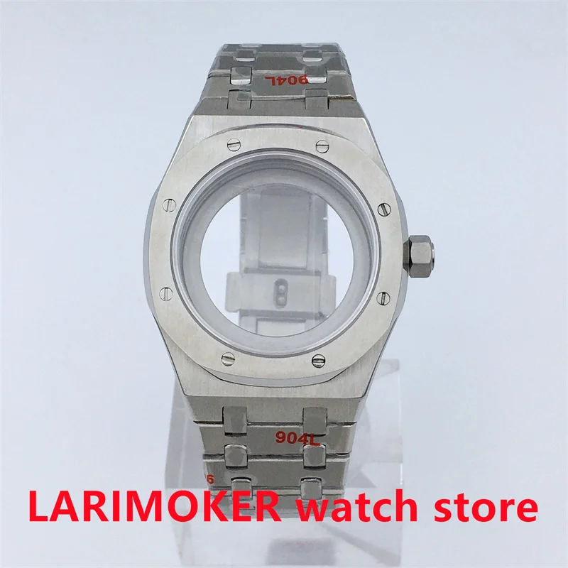 

BLIGER 41mm silver stainless steel case Sapphire Crystal fits NH35 NH36 ETA2824 PT5000 movement automatic men's watch parts