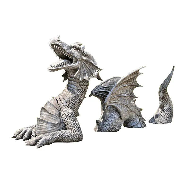 

Garden Dragon Statues Decoration Resin Dragon Sculpture Garden Decor Dragon Figure Landscaping Ornament Home Garden Yard Gift