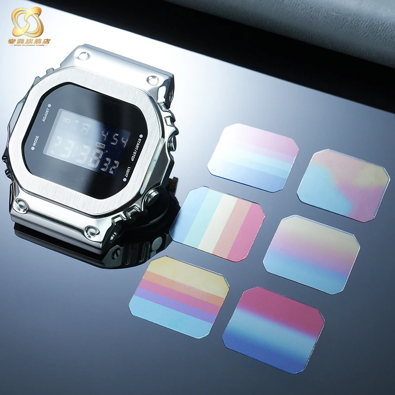 Фото Для Casio: пленка высокой четкости для модификации экрана серии DW5600/5610 GWM-B5000/GM5600, меняющая цвет, с эффектом зеркала №3