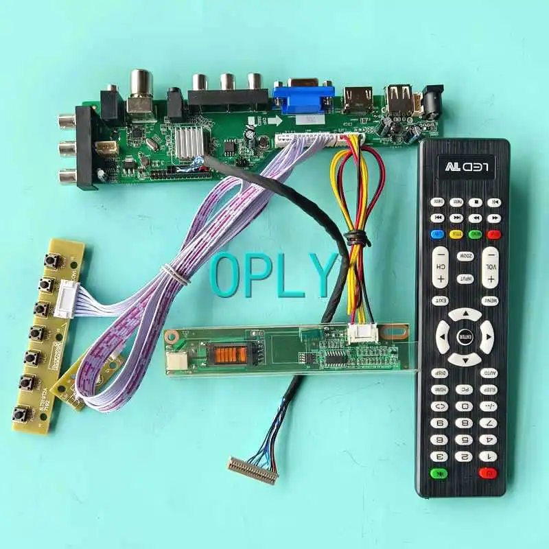 

Fit LTN121AT02 LTN121W1 QD12TL02 DVB Digital Controller Board 1-CCFL 1280*800 20Pin LVDS Kit HDMI-Compatible VGA USB AV RF 12.1"