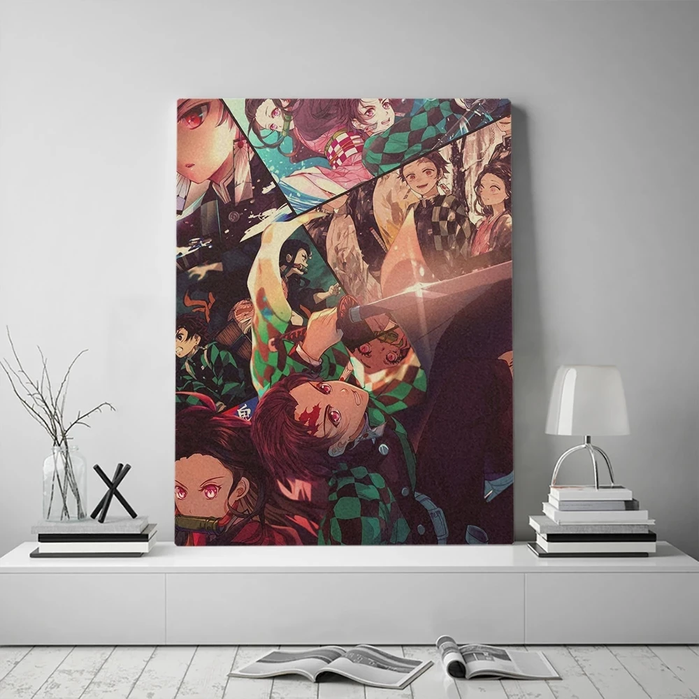 

Wall Art Home Decor Demon Slayer Poster Anime HD Prints Tanjiro Kamado Nezuko Canvas Painting Pictures For Living Room Modular