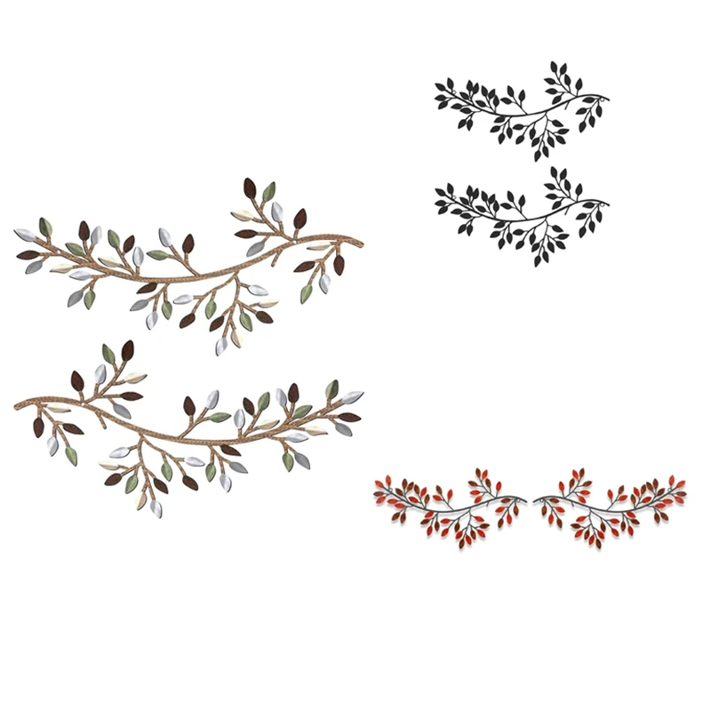 Металлический декор для стен в виде листьев дерева искусство на стене искусства