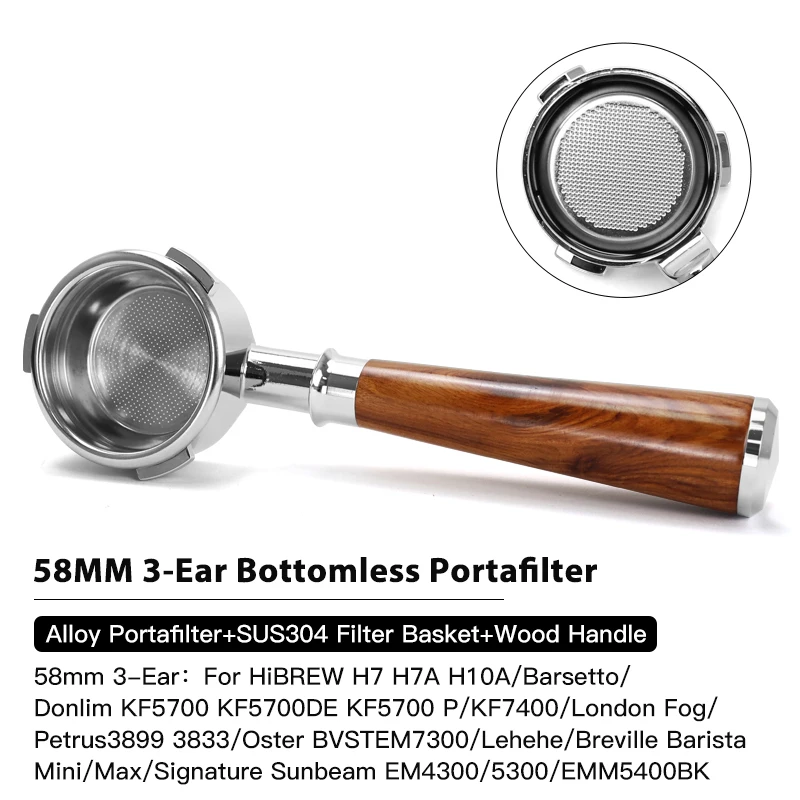 

Портафильтр 58 мм для Hibrew H7 H7A H10A Breville Barista Max Mini