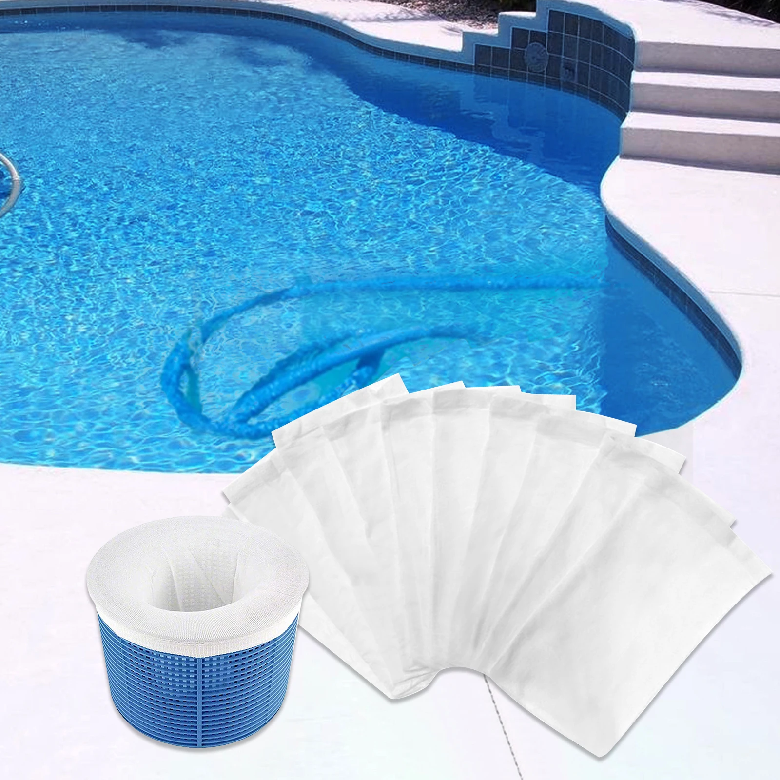 

5/10/15/20 шт./набор, нейлоновые носки-скиммеры для бассейна