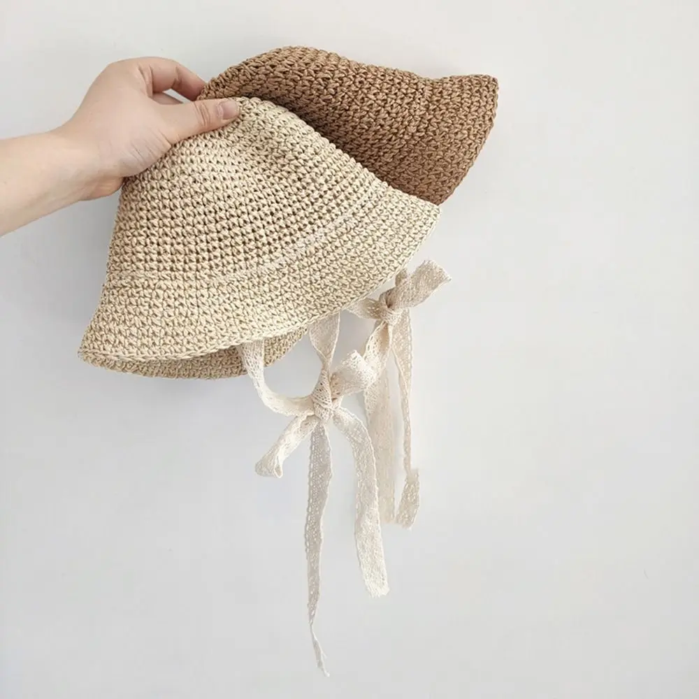 

Fashion Casual Sun Protection Children Kids Lace Baby Hat Straw Cap Beach Hat Panama Cap