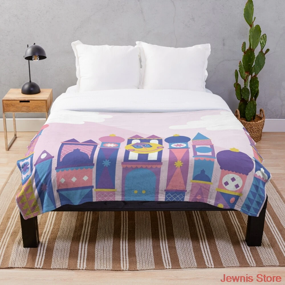

It s a small world after all Blanket Fleece Cartoon Print Children Warm Bed Throw Blanket newborn bayby Adult Blanket
