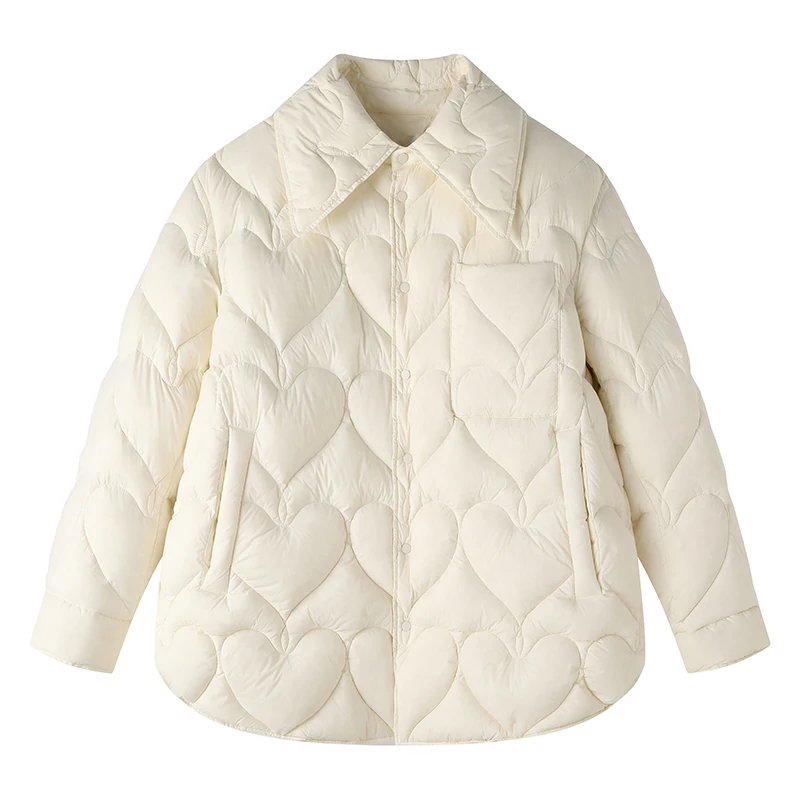 2022 Winter Oversized down jacket Women Streetwear Long sleeve Overshirt Blue Warm Fashion Ladies snow wear Clothing INKEO 2O279