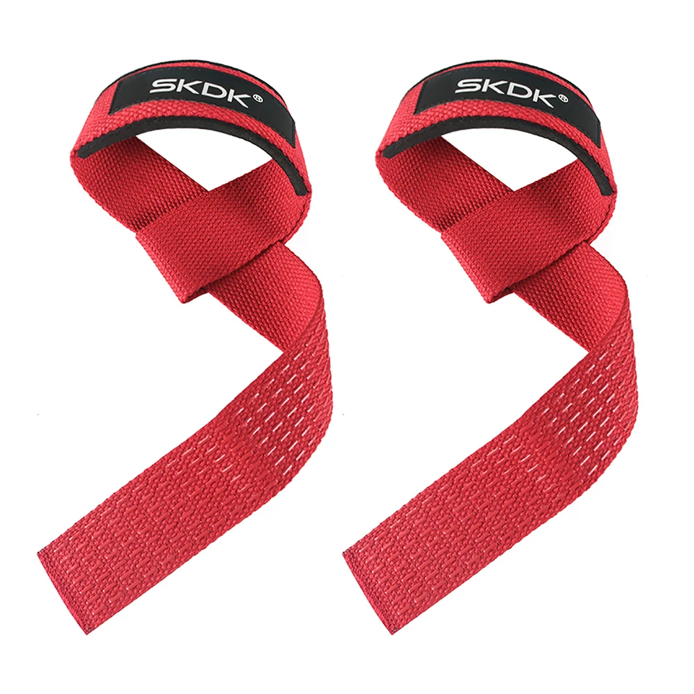 1pair Weight Lifting Straps Gym Wrist Wrap Padded Strength Training Grip Support Fitness Gloves Anti-slip Hand Wraps Wrist Strap