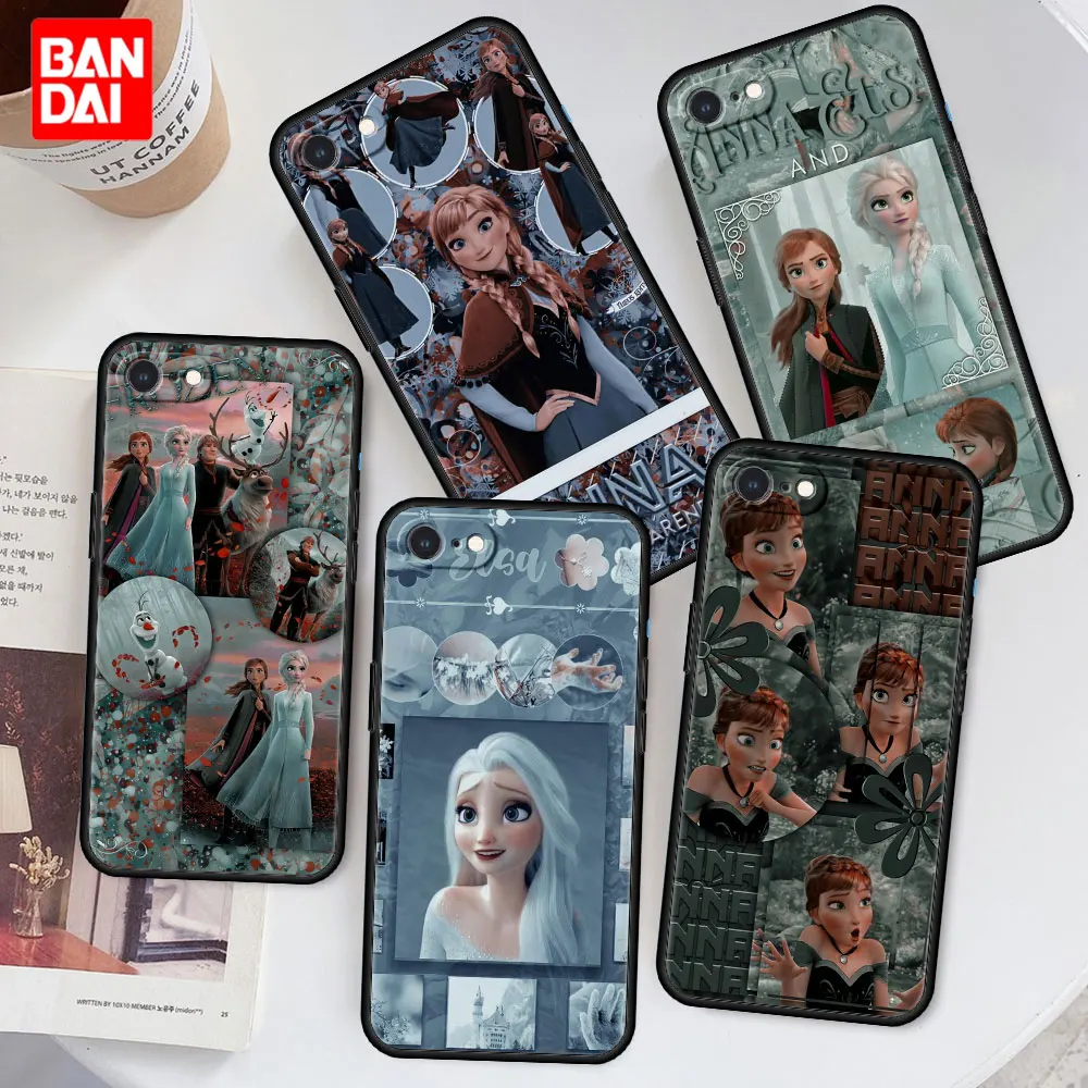 

Cover Case for iPhone 6 6S 7 8 SE 2020 X XS XR Plus Max Soft Capa Armor Funda Cell Fashion Luxury Original Anna Elsa Princess