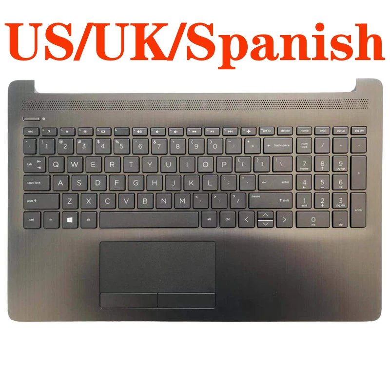 

NEW US/SP/Spanish Laptop keyboard for HP 15-DA 15-DB TPN-C135 TPN-C136 250 G7 255 G7 with Palmrest Upper Cover