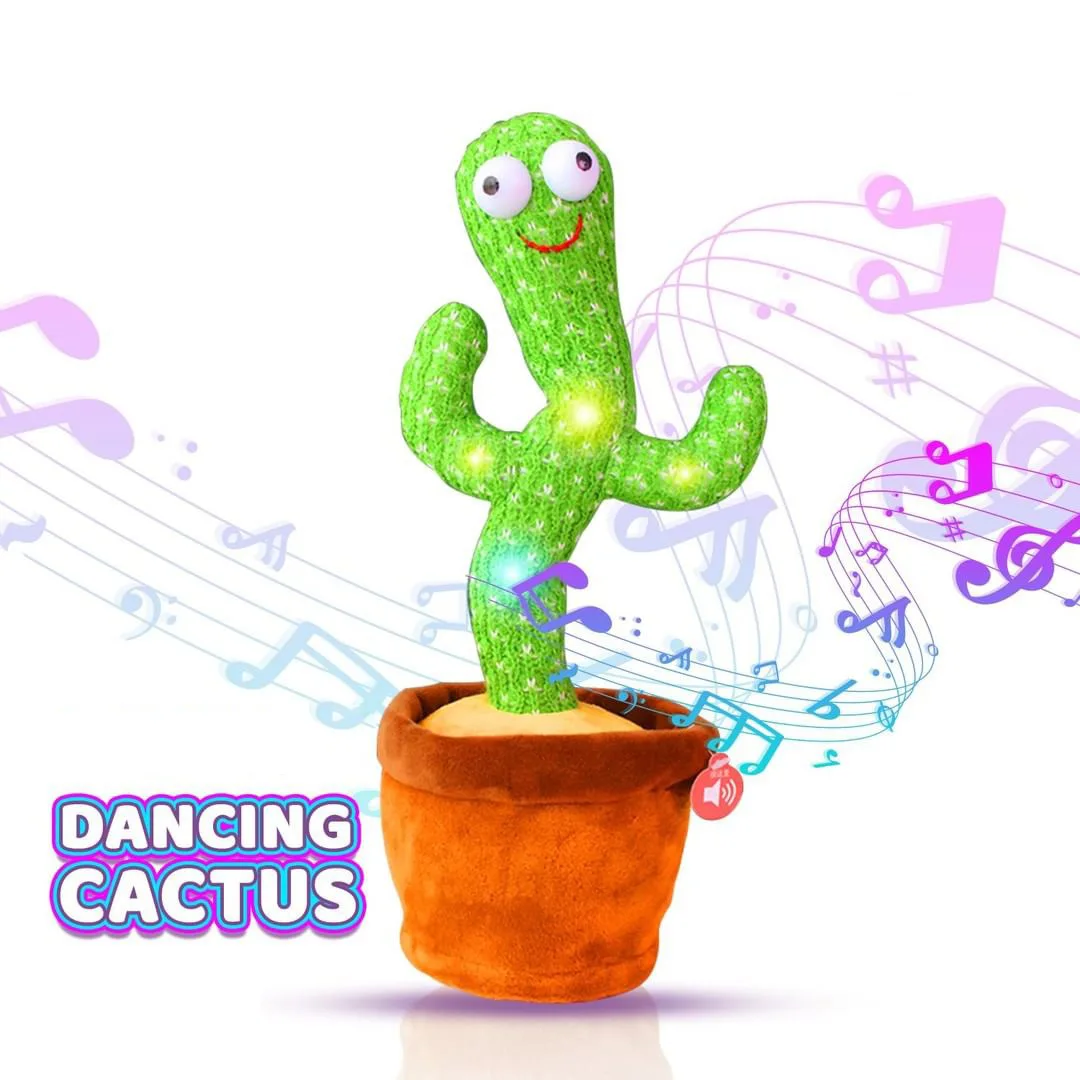 

Lovely Repeat Talking Dancing Cactus Doll Electronic Singing Speak Sound Record Repeat Plush Toys Early Educational Toys Gift