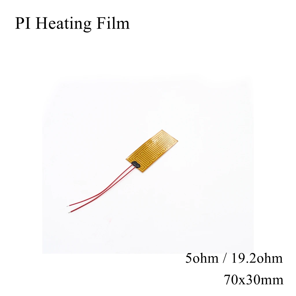 

70x30mm 5V 12V 24V 110V 220V PI Heating Film Polyimide Adhesive Electric Heater Plate Panel Pad Mat Fuel Foil Oil Engine Tank