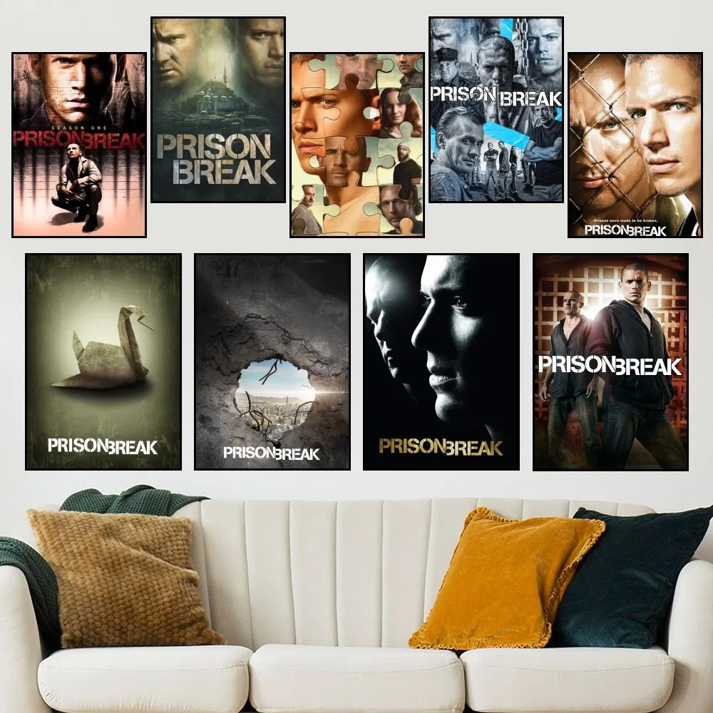 Movie P-Prison Break Poster Home Prints Wall Decoration Living Room Painting Bedroom Office
