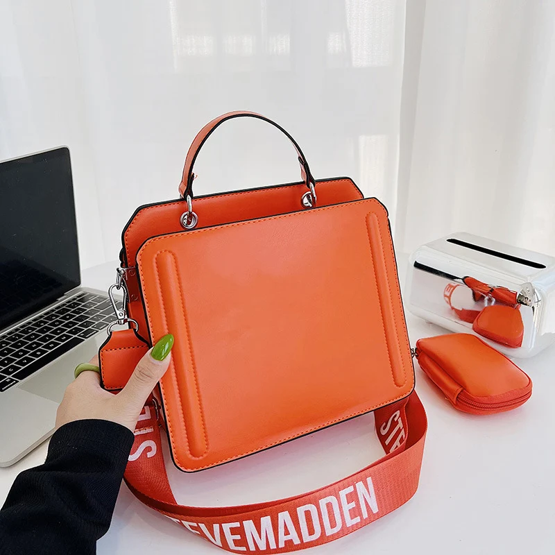 PU Handbag For Women 2023 Summer Lady's  Magnetic Button and Zipper Shoulder Bag Women's Luxury Crossbody Bag For Women Fashion