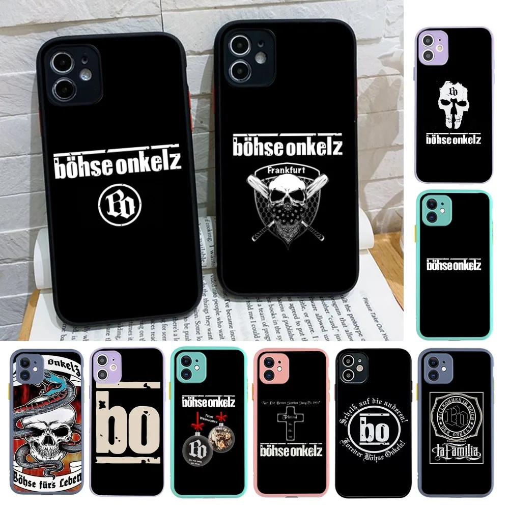 Чехол для телефона B-Bohse O-Onkelz Band IPhone 14 11 12 13 Mini Pro Max 8 7 Plus X XR XS MAX полупрозрачный