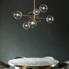 Скандинавская светодиодный ная Люстра для столовой, кухни, спальни, гостиной, индивидуальная волшебная лампа G4, Потолочный подвесной художественный стеклянный подвесной светильник