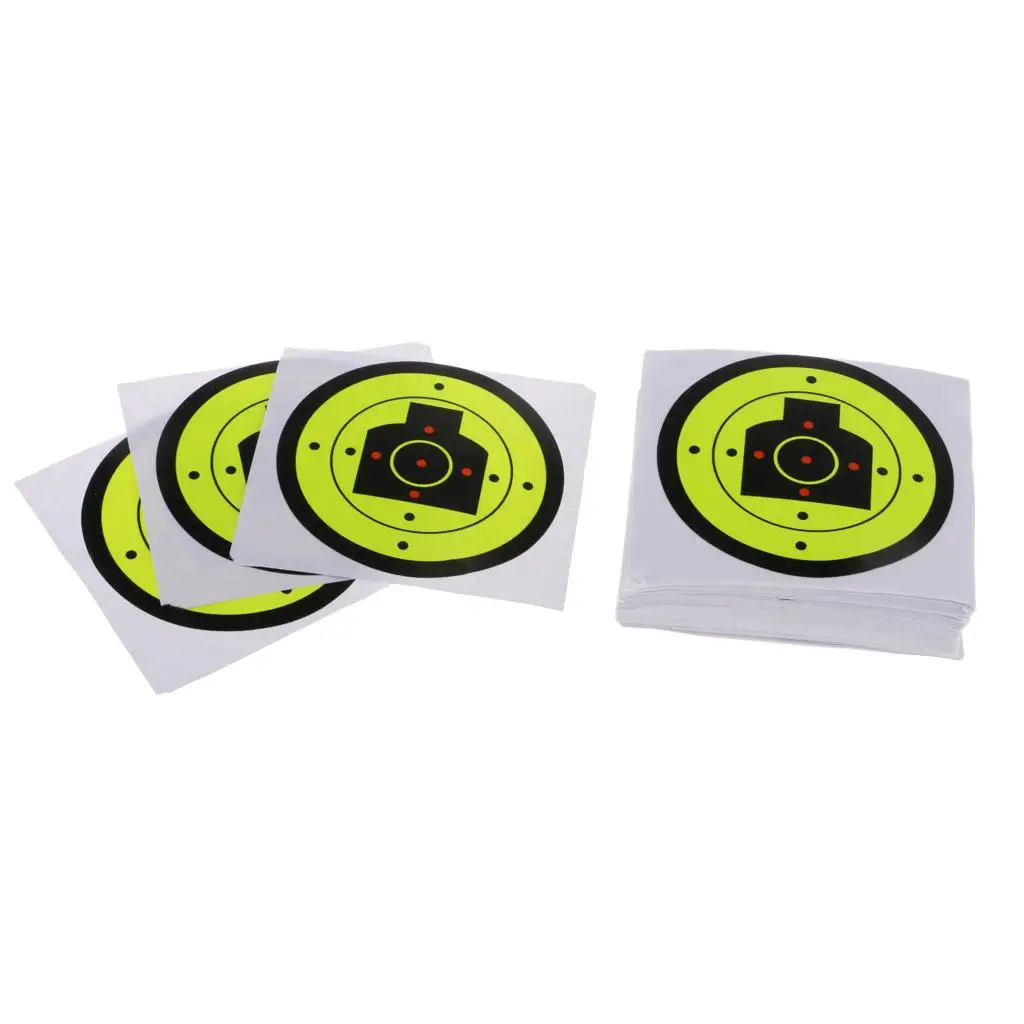 

100pcs Shooting Target Paper Adhesive Splatter Sticker Reactive Shots Target Paintball Accessories