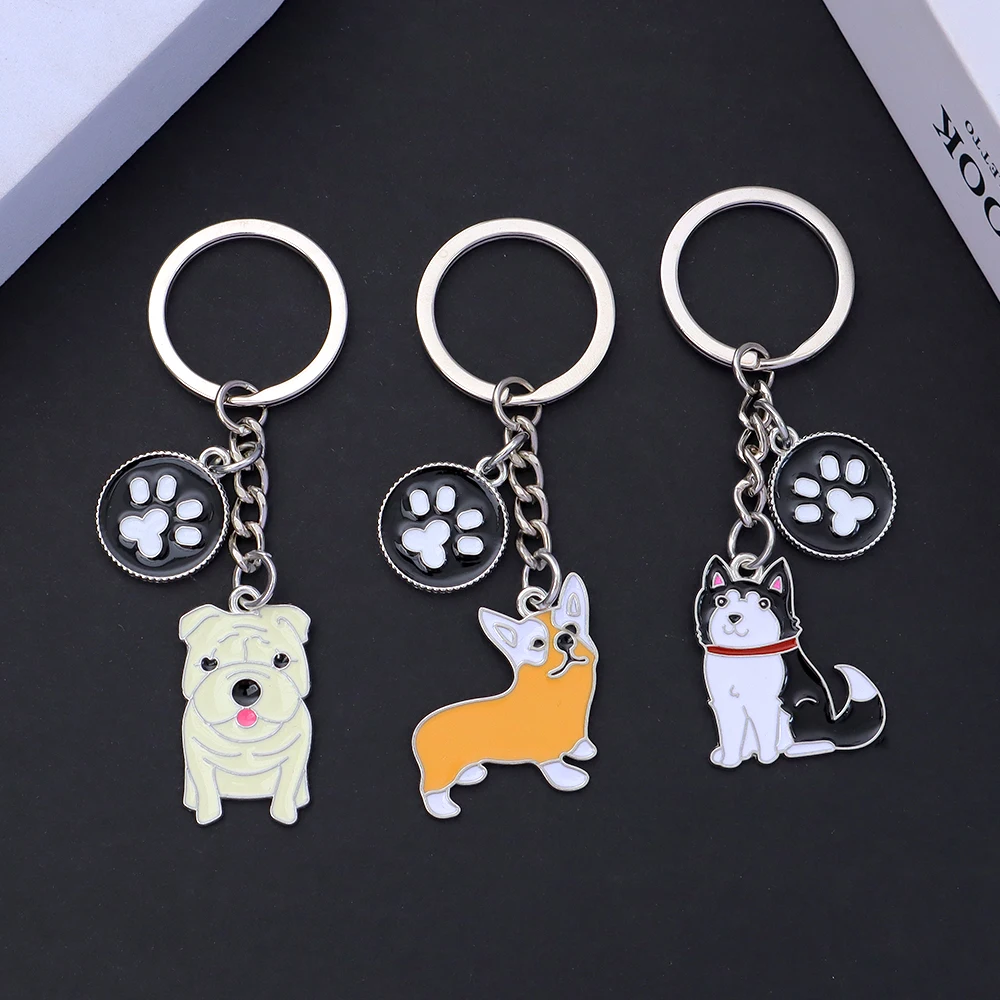 Милый пудель Тедди Шнауцер брелок для женщин и мужчин сплав металлический кулон