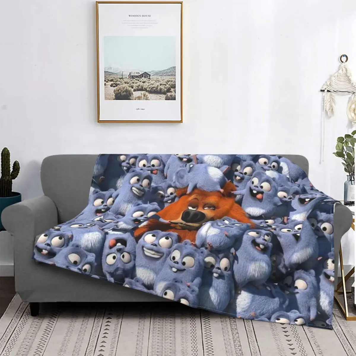 

Happy Lemmings Blankets Tabodi And Grizzy Kids Stitch Fashion Flannel Throw Blanket Adult Gift Sofa Travel Camping Blanket