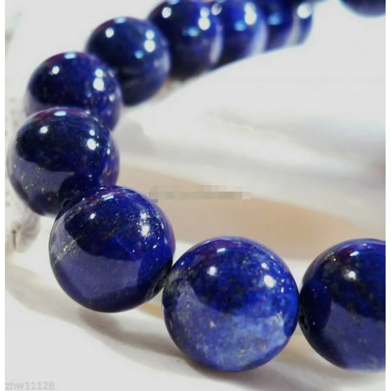 

Huge 14mm Natural Blue Lapis Lazuli Gemstone Round Bead Loose 15''