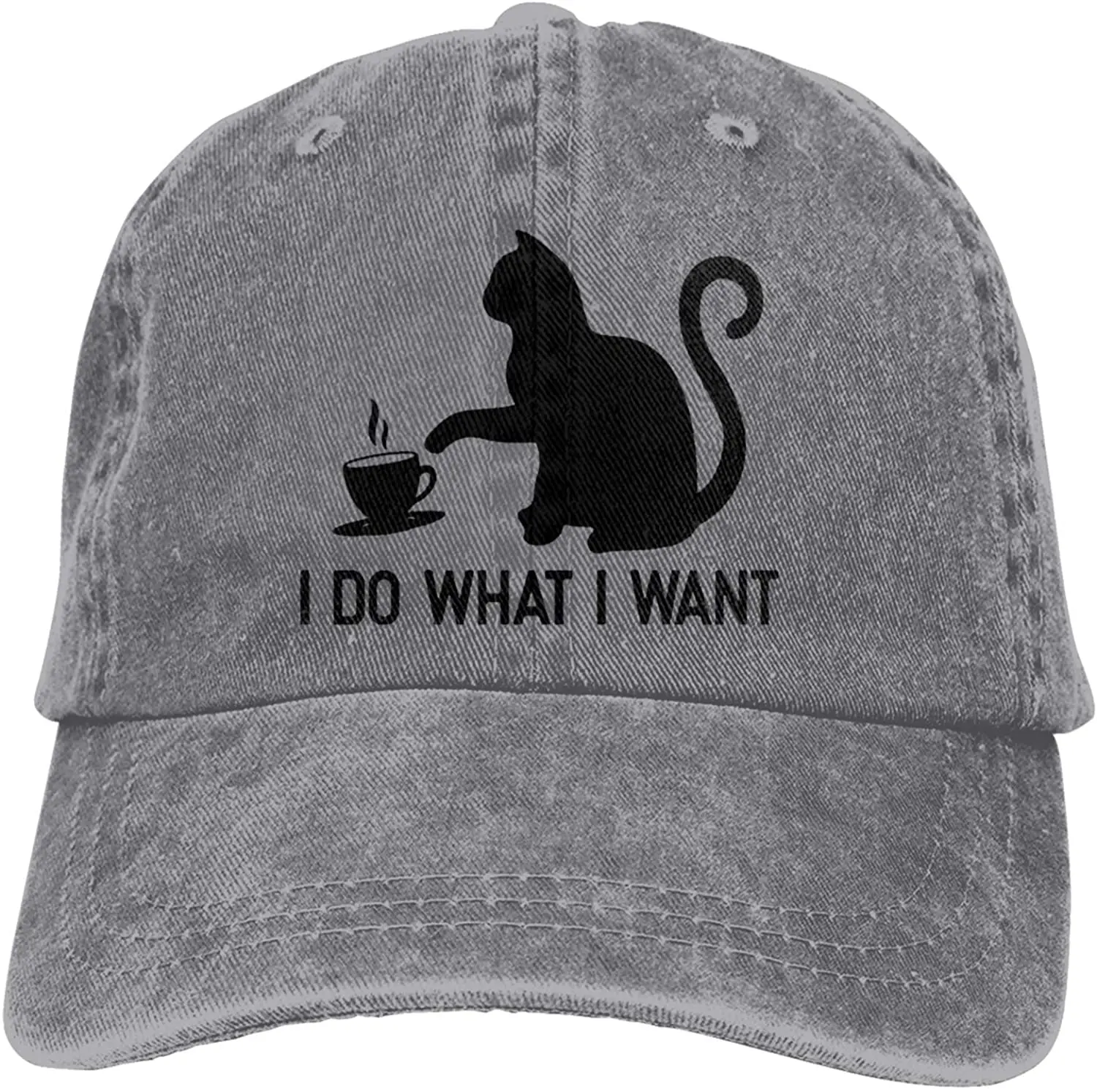 

Funny Black Cat Do What I Want Men's and Women's Animal Farm Snap Back Trucker Hat Baseball Cap