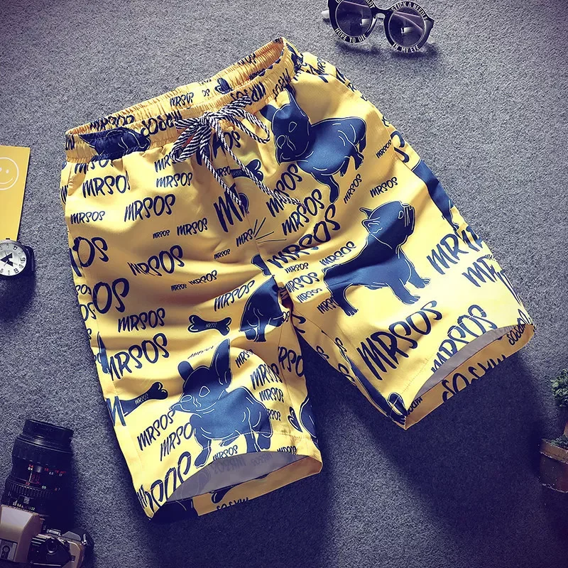 

Beach Shorts Summer Casual Shorts Good Quality Male Elastic Waist Daily Casual Shorts Knen Length Short Pants Summer Style 4